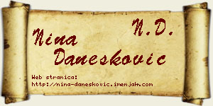 Nina Danesković vizit kartica